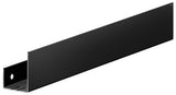 KEUCO Duschablage 24953 auf Maß – 400-600 x 120 x 90 mm, schwarz matt, Aluminium, mit Haken