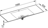 KEUCO Edition 11 Varicor-Waschtisch 1050 mm arktis weiß seidenmatt ohne Hahnlochbohrung