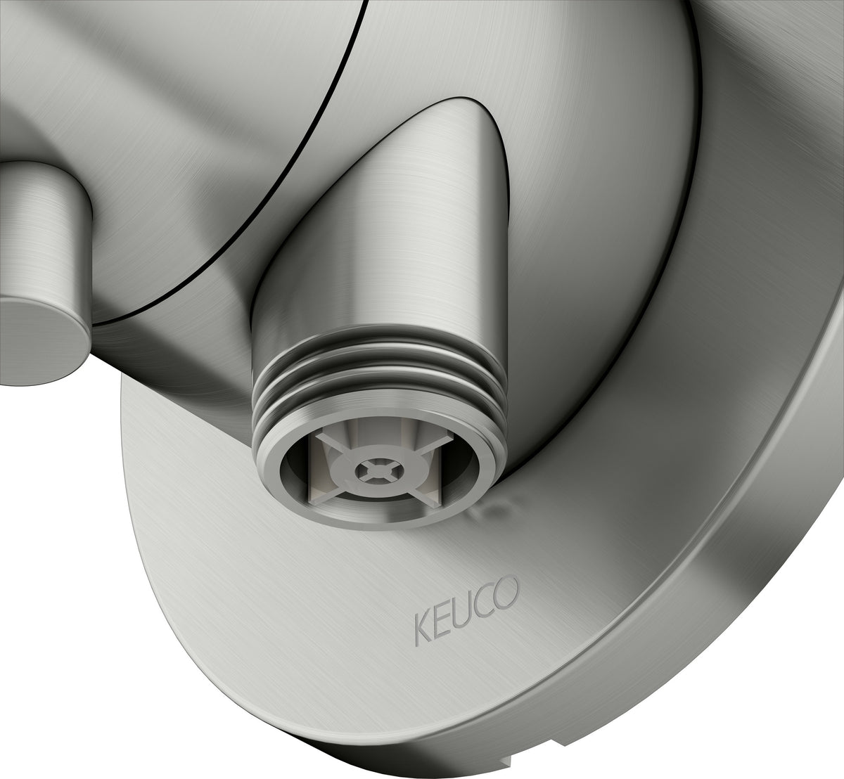 KEUCO IXMO Comfort Absperrventil Unterputz DN15 rund Messing gebürstet 59541
