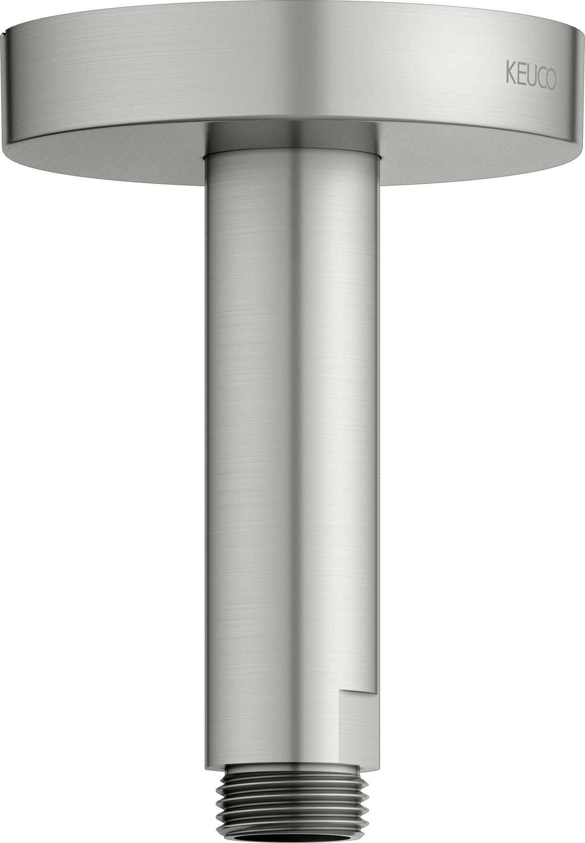 KEUCO Brausearm Elegance 51688, Deckenanschluss, 100 mm, verchromt – Rundes Design für die Deckenmontage