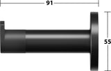 KEUCO Plan Handtuchhaken 91 mm verchromt mit Türpuffer – Einfachhaken zur Wandmontage