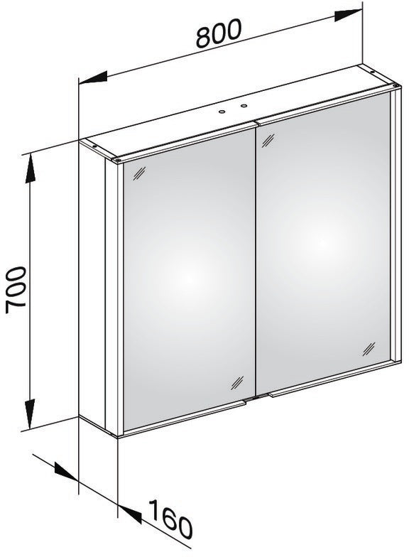 KEUCO Royal Match Spiegelschrank 650 mm – Wandeinbau, LED, 2 Türen, Touch-Dimmer
