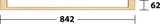 KEUCO Collection Moll Badetuchhalter 600 mm verchromt – Wandmontage, eckiges Design