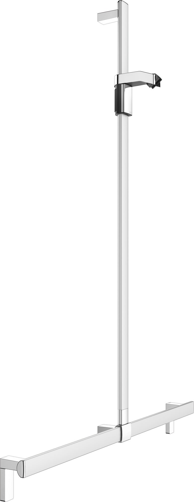 KEUCO Duschhandlauf AXESS 35014, silber-eloxiert, 1000/1301 mm, mit Brausestange