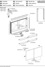 KEUCO Royal Lumos Spiegelschrank 1050 mm mit Beleuchtung und Ablagefach, silber-eloxiert