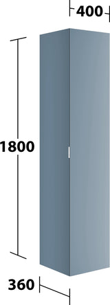 KEUCO Edition 11 Art Hochschrank 400 x 1800 x 360 mm, 1-türig, rechts, mit Steckdose, weiß