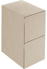 KEUCO Edition 11 Art Sideboard 400 mm mit 2 Auszügen und Beleuchtung – Weiß / Glas Weiß