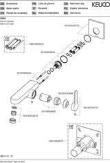 KEUCO IXMO Einhebel-Waschtischmischer Unterputz eckig Ausladung 165 mm verchromt
