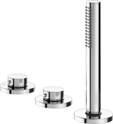 KEUCO Edition 400 Wannenmischer 4-Loch Wannenrandmontage 220 mm verchromt mit Brausehalter