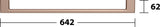 KEUCO Collection Moll Badetuchhalter 600 mm verchromt – Wandmontage, eckiges Design