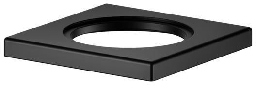 KEUCO IXMO Rosette eckig schwarz-matt für Einhebel-Waschtischmischer 48 mm