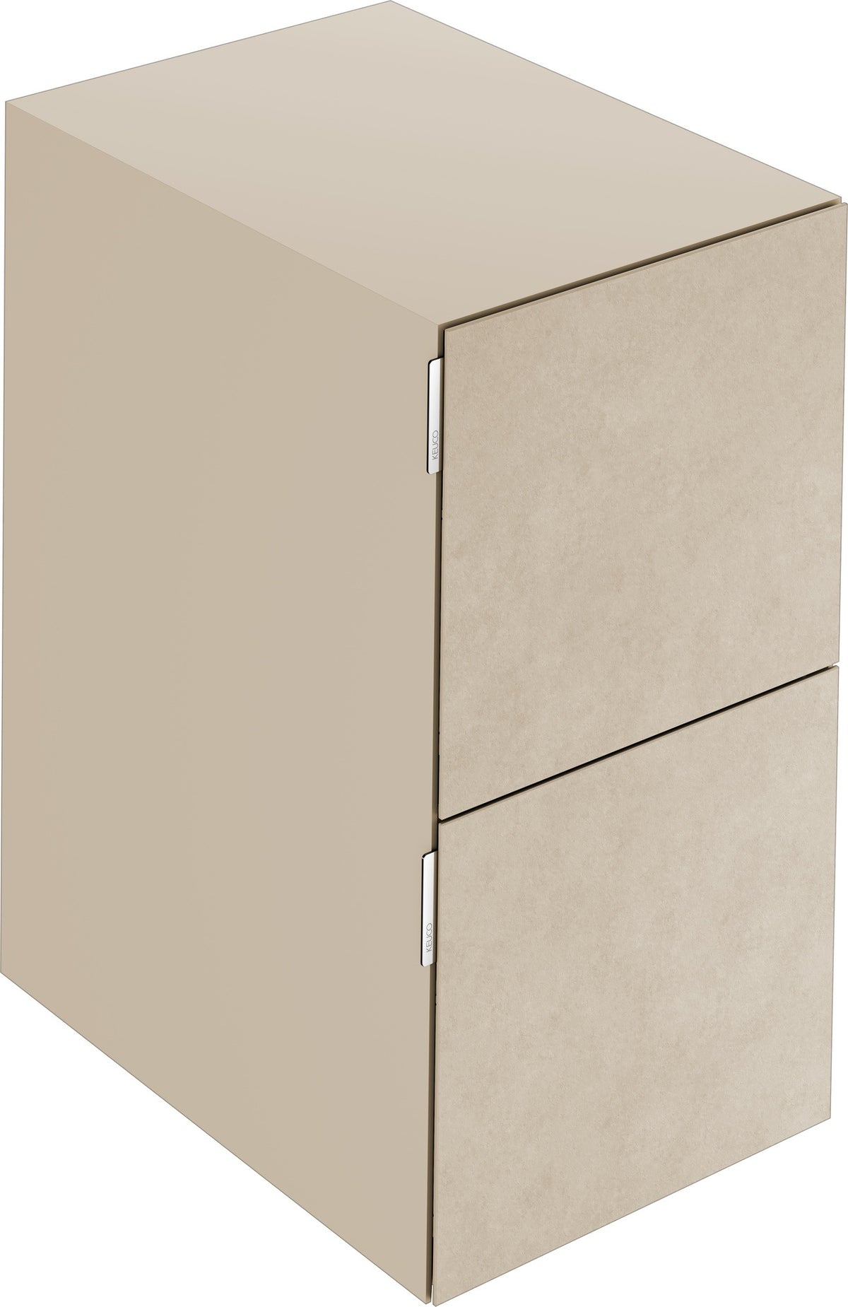 KEUCO Edition 11 Art Sideboard 400 mm mit 2 Auszügen und Beleuchtung – Weiß / Glas Weiß