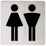 KEUCO Plan Türschild Damen/Herren Edelstahl 100 mm – Edelstahl/Schwarz