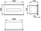 KEUCO Plan Integral Papierhandtuchspender 326 mm – verchromt/silber, Wandmontage, Z-Faltung