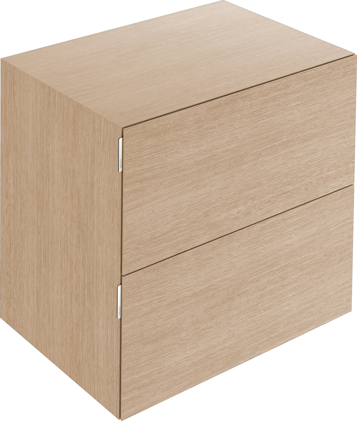 KEUCO Edition 11 Art Sideboard 400 mm mit 2 Auszügen und Beleuchtung – Weiß / Glas Weiß
