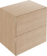 KEUCO Edition 11 Art Sideboard 400 mm mit 2 Auszügen und Beleuchtung – Weiß / Glas Weiß