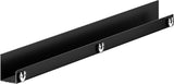 KEUCO Duschablage 24953 auf Maß – 400-600 x 120 x 90 mm, schwarz matt, Aluminium, mit Haken