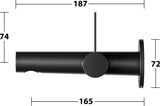 KEUCO IXMO Einhebel-Waschtischmischer Unterputz, rund, Ausladung 165 mm, schwarz matt