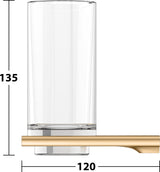 KEUCO Edition 400 Glashalter mit Echtkristall-Glas, verchromt – Wandmontage, softcube Design