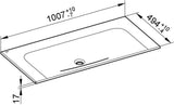 KEUCO X-Line Keramik-Waschtisch 1007 mm weiß ohne Hahnlochbohrung