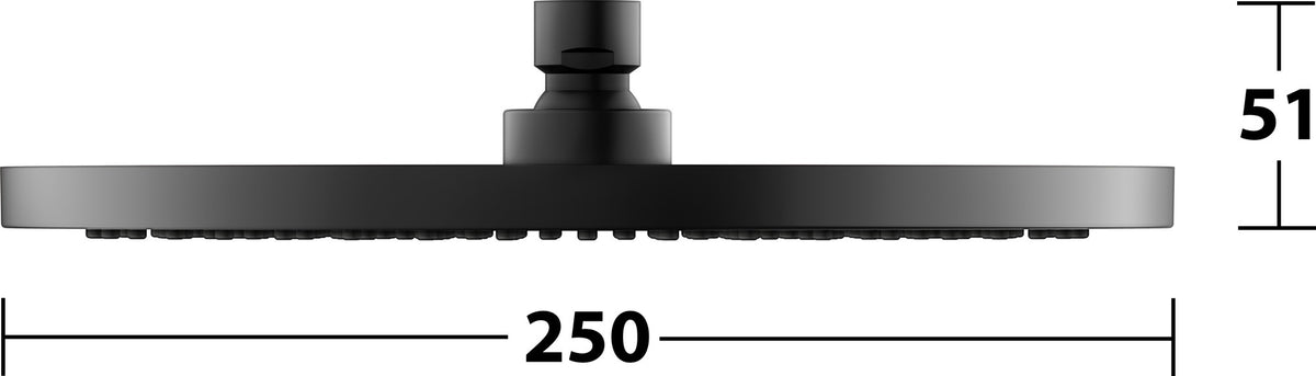 KEUCO Kopfbrause rund 250 mm Bronze gebürstet – Edle Duschkopf-Brause