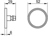 KEUCO Klebe-Set 5 für Universalartikel 12801 & 12814 mit runder Rosette verchromt