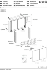 KEUCO Somaris Spiegelschrank 1000 x 710 x 128 mm – verspiegelt, Wandvorbau