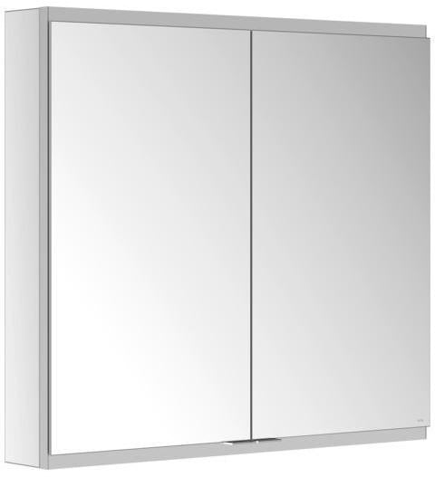KEUCO Royal Modular 2.0 Spiegelschrank, unbeleuchtet, 600x700x120 mm, silber-eloxiert, 2 Türen, Steckdose & USB
