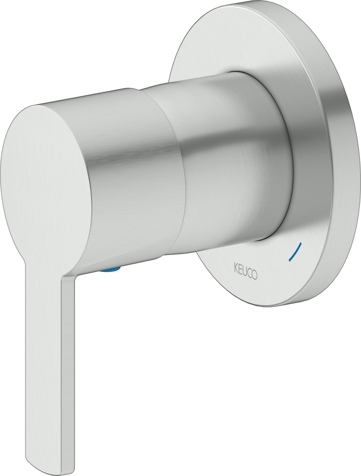 KEUCO Plan Blue Unterputz Einhebelmischer Aluminium-Finish – Fertigmontageset