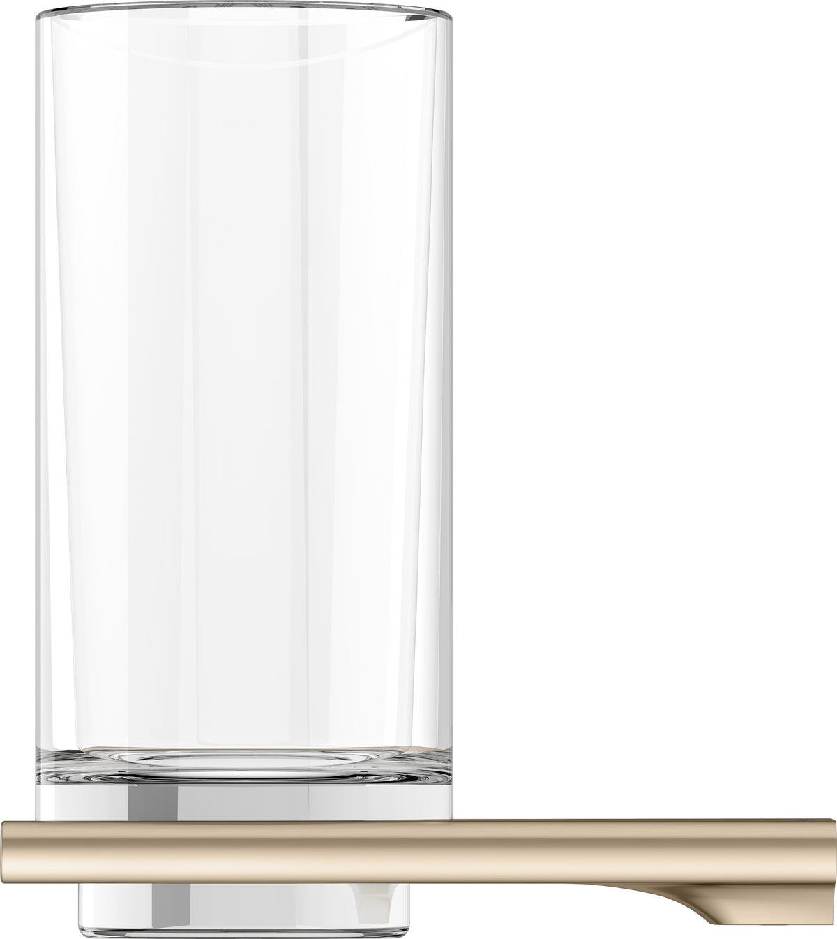 KEUCO Edition 400 Glashalter mit Echtkristall-Glas, verchromt – Wandmontage, softcube Design