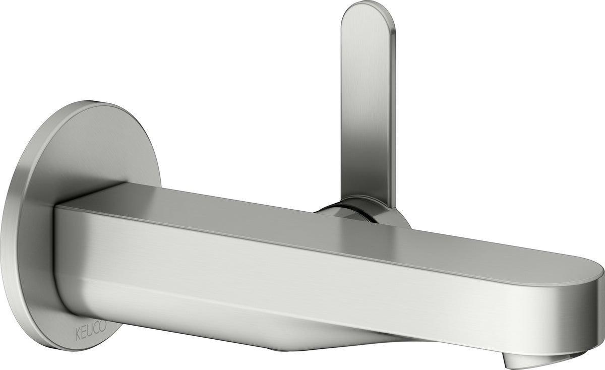 KEUCO IXMO Einhebel-Waschtischmischer Unterputz Wandmontage 187 mm Messing gebürstet