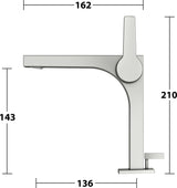 KEUCO Edition 11 Einhebel-Waschtischmischer 150 mit Zugstangen-Ablaufgarnitur, Edelstahl-finish