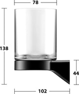 KEUCO Aveno Glashalter 14650 mit Echtkristall-Glas, verchromt – Zahnputzbecher-Halterung