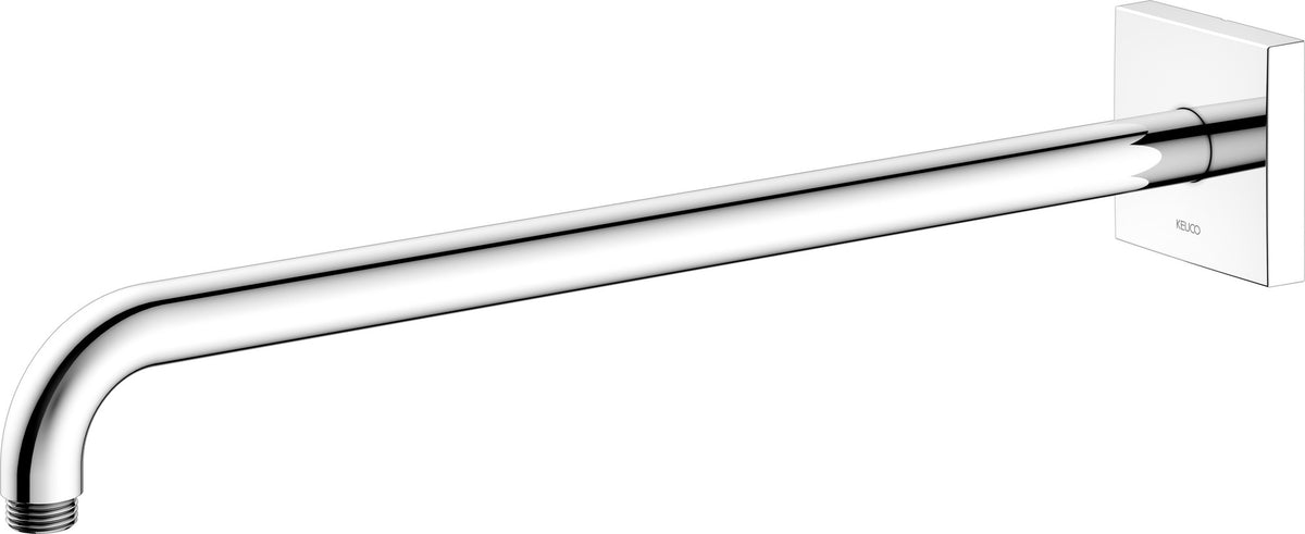 KEUCO Brausearm Edition 300, Wandanschluss, 300 mm, verchromt – Eckige Form, Metall