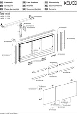 KEUCO Royal Lumos Spiegelschrank 1400 mm mit Spiegelheizung, silber-eloxiert