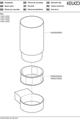 KEUCO Plan Glashalter mit Echtkristall-Glas, verchromt, Wandmontage, 116 mm