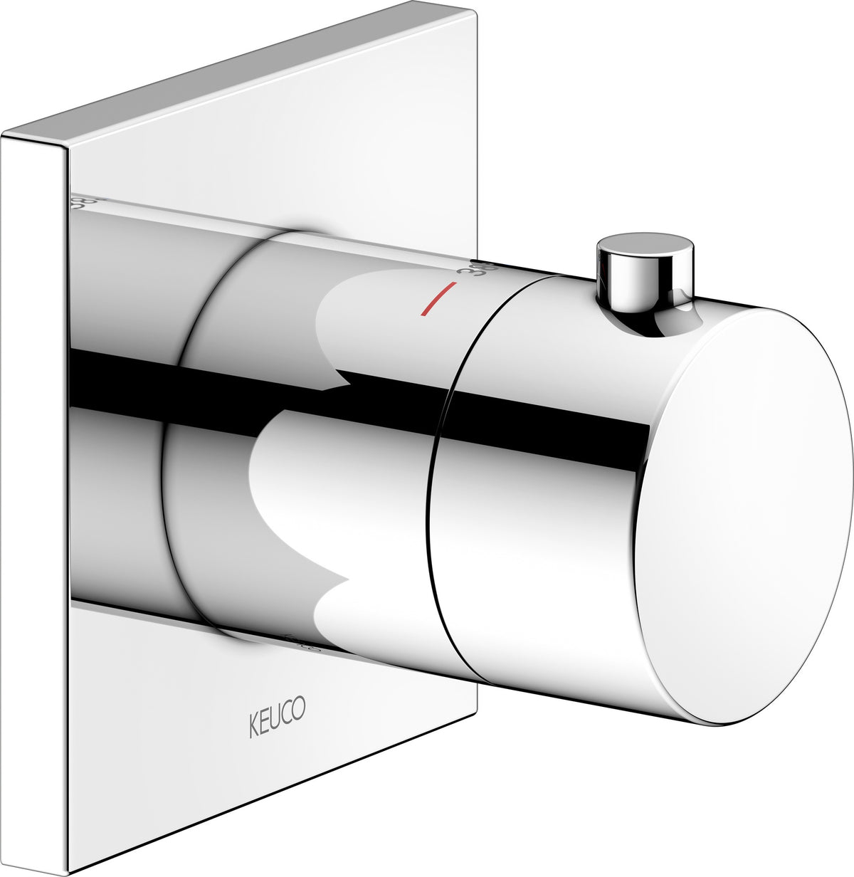 KEUCO IXMO Thermostatarmatur Unterputz rund verchromt – mit Sicherheitssperre bei 38 °C