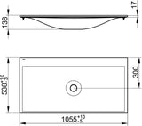 KEUCO Keramik-Waschtisch Edition 11, 1055 mm, ohne Hahnlochbohrung, weiß, CleanPlus