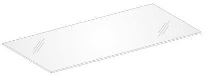 KEUCO Glasablage Edition 300 30290 mit Halterung 275 x 90 x 6 mm silber-eloxiert