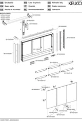 KEUCO Royal Lumos Spiegelschrank 1200 mm mit Spiegelheizung, silber-eloxiert, Ablagefach