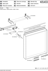 KEUCO X-Line Lichtspiegel mit Spiegelheizung 500 x 700 x 105 mm Vulkanit – LED-Badspiegel