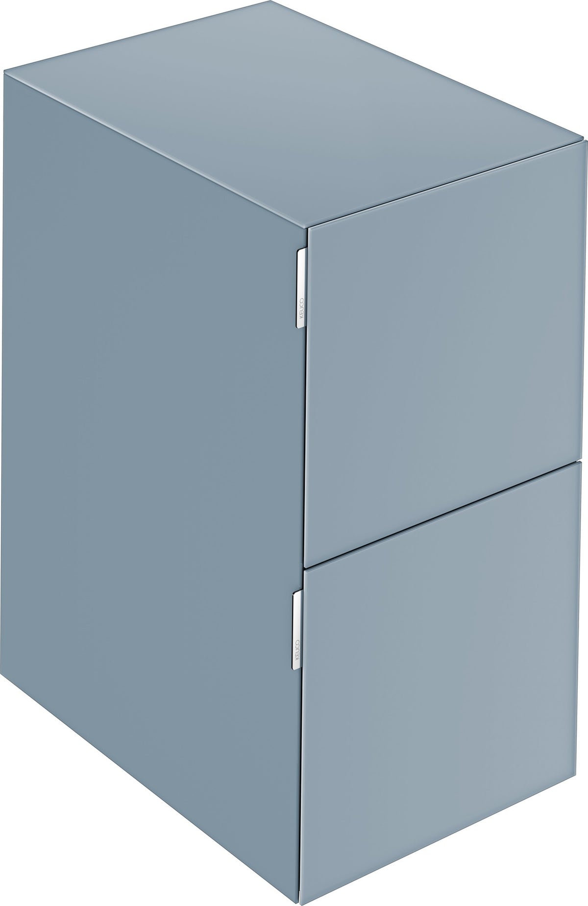KEUCO Edition 11 Art Sideboard 400 mm mit 2 Auszügen und Beleuchtung – Weiß / Glas Weiß