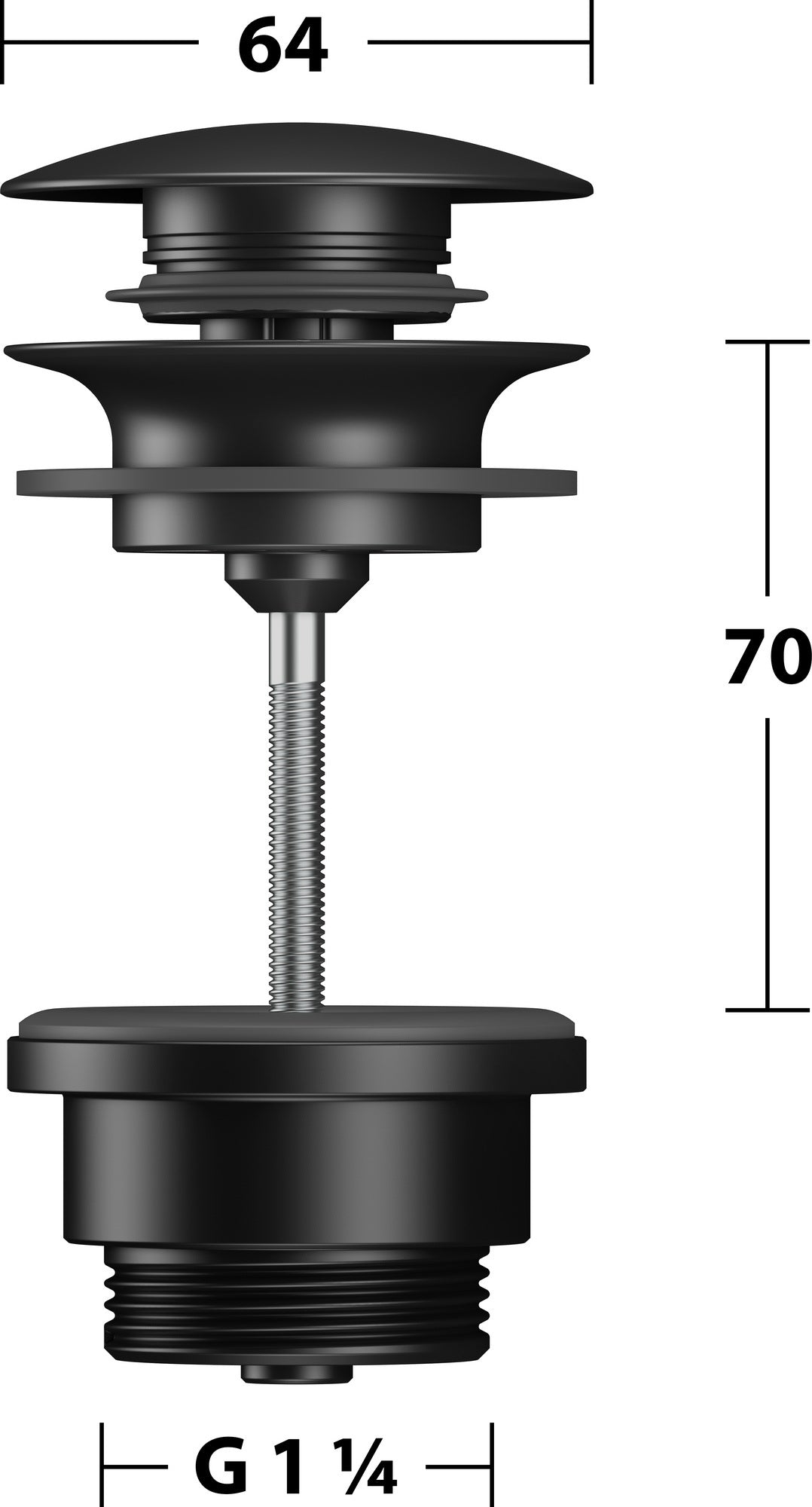 KEUCO Ablaufgarnitur Push-Open G 1 1/4 verchromt – Armaturenzubehör 59902