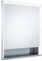 KEUCO Royal Lumos Spiegelschrank 650 mm, Wandeinbau, Anschlag rechts, silber-eloxiert