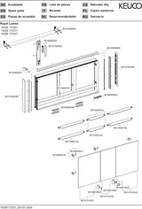 KEUCO Royal Lumos Spiegelschrank 1400 mm mit Spiegelheizung, silber-eloxiert