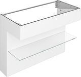 KEUCO Edition 11 Art Waschtischunterbau 800 mm mit Glasablage und Beleuchtung in Weiß