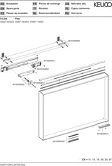 KEUCO Lichtspiegel Plan 07897 – LED-Spiegel mit Touch-Sensorik, 460 x 850 mm, silber-eloxiert