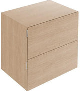 KEUCO Edition 11 Art Sideboard 400 mm mit 2 Auszügen und Beleuchtung – Weiß / Glas Weiß