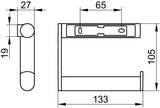 KEUCO Plan Toilettenpapierhalter offene Form links Edelstahl 14962