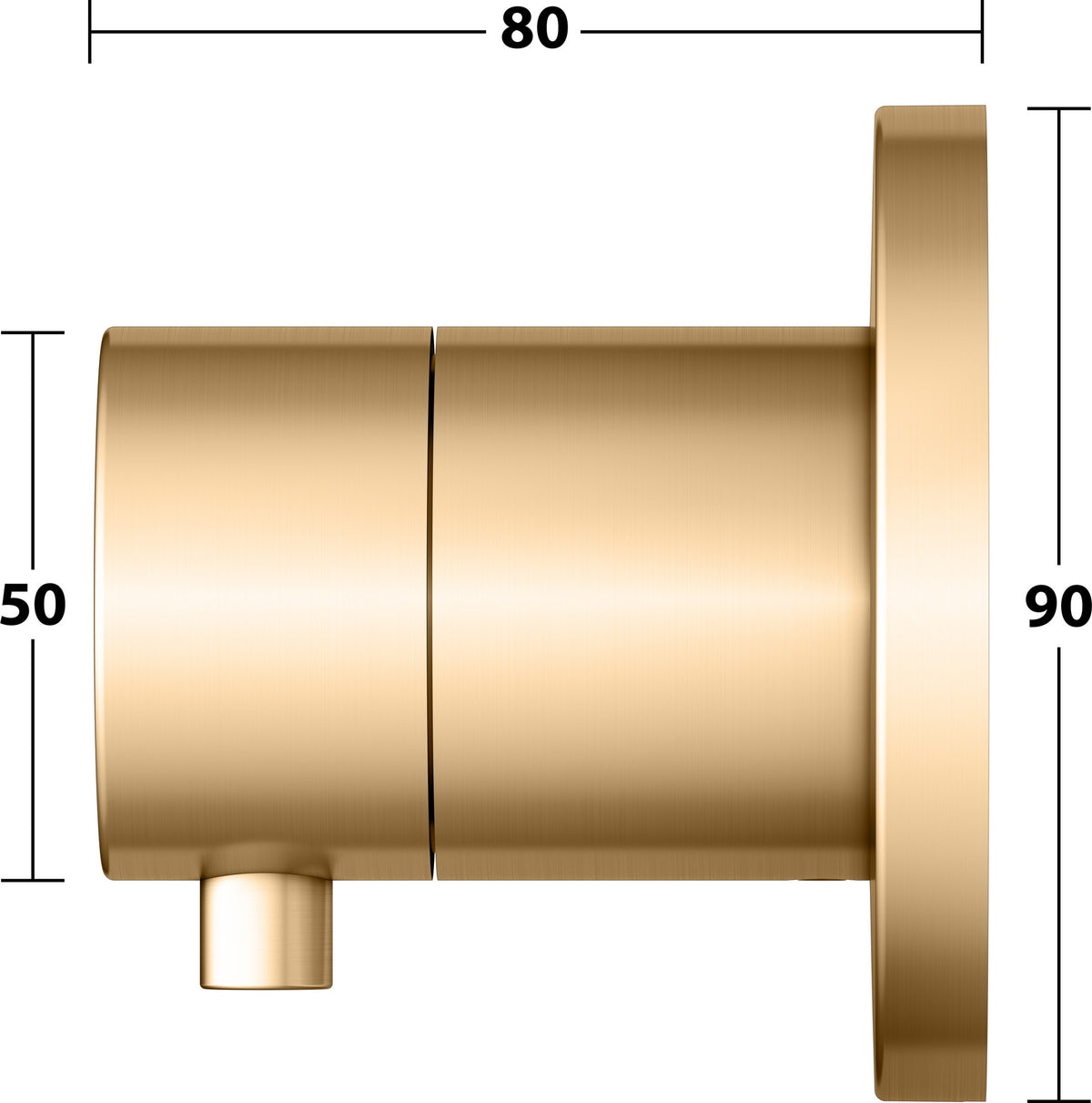 KEUCO IXMO Comfort 2-Wege Umstellventil Unterputz DN15 – Messing gebürstet, rund